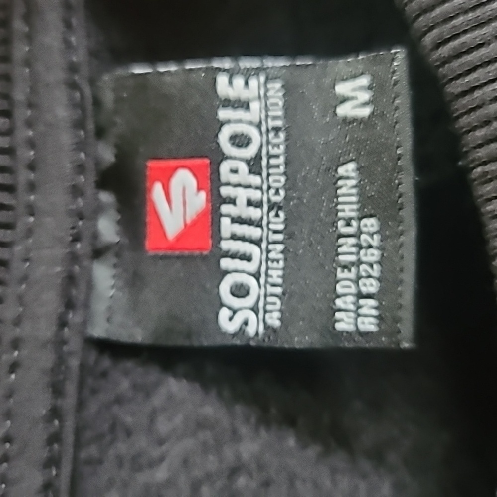 Vintage Y2K South Pole Black Sweater With Camo Font Size Medium - Picture 6 of 6